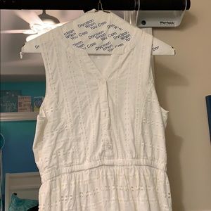 2 layer White Casual Dress